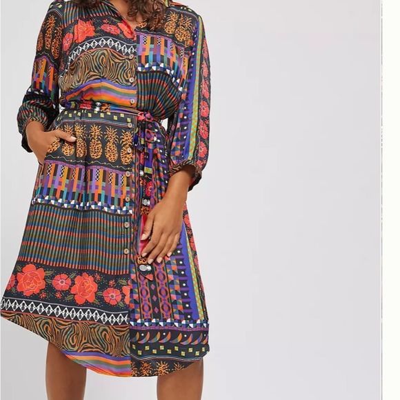 Anthropologie Farm Rio Ciela Midi Shirtdress XS 
New with out tags - Picture 2 of 12